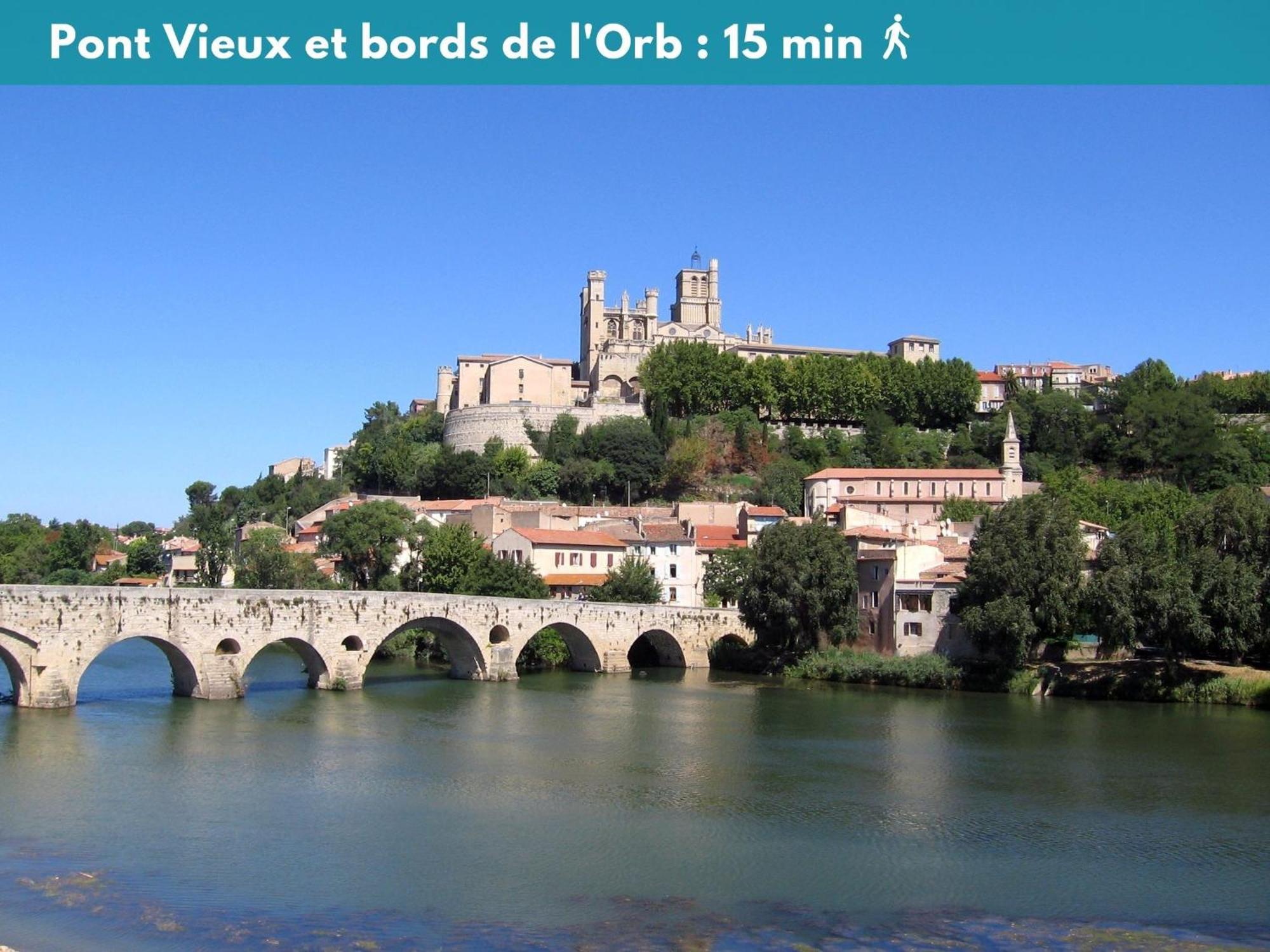 Charmant Studio Climatise 'Alma 1' - Beziers Centre - Wifi Fibre - Netflix Daire Dış mekan fotoğraf